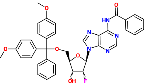 MC080651 N6-Benzoyl-5'-O-DMT-2'-fluoro-2'-deoxyadenosine (图片) MC080651 N6-Benzoyl-5'-O-DMT-2'-fluoro-2'-deoxyadenosine